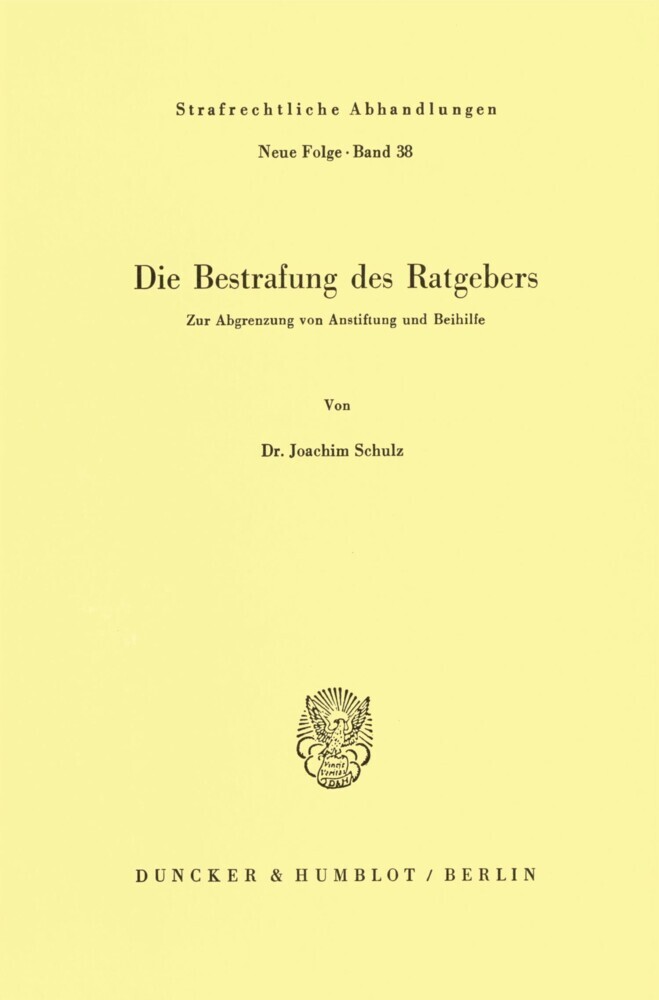Die Bestrafung des Ratgebers. main product photo
