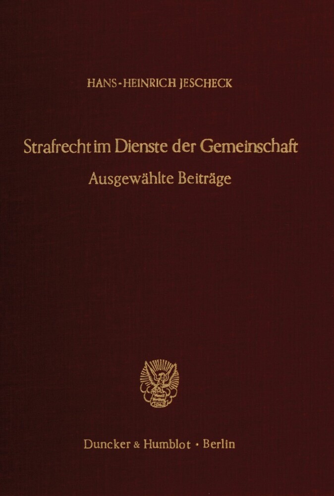 Strafrecht im Dienste der Gemeinschaft. main product photo