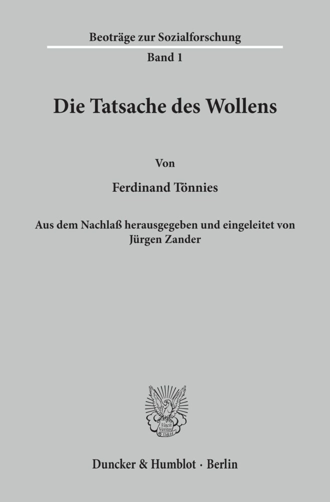 Die Tatsache des Wollens. main product photo