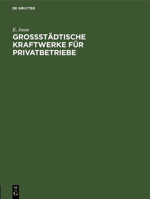 Grossstädtische Kraftwerke für Privatbetriebe main product photo