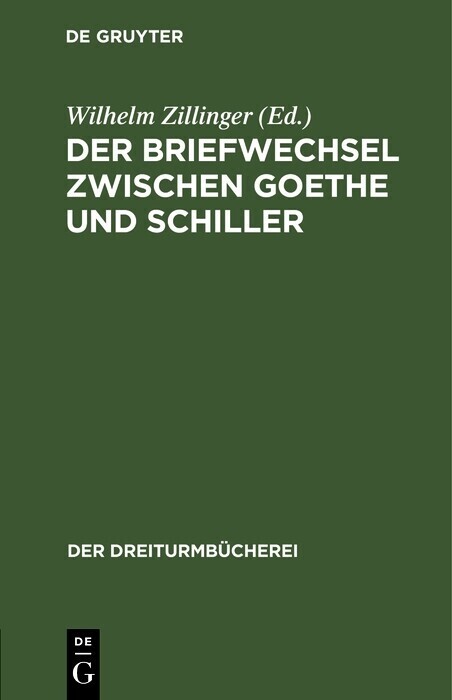 Der Briefwechsel zwischen Goethe und Schiller main product photo