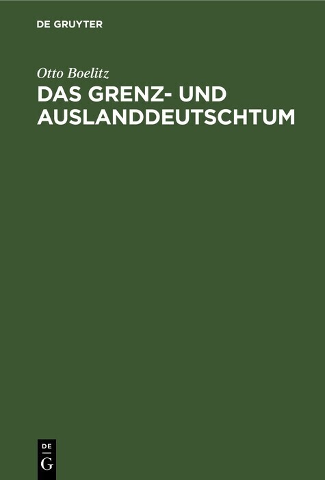Das Grenz- und Auslanddeutschtum main product photo