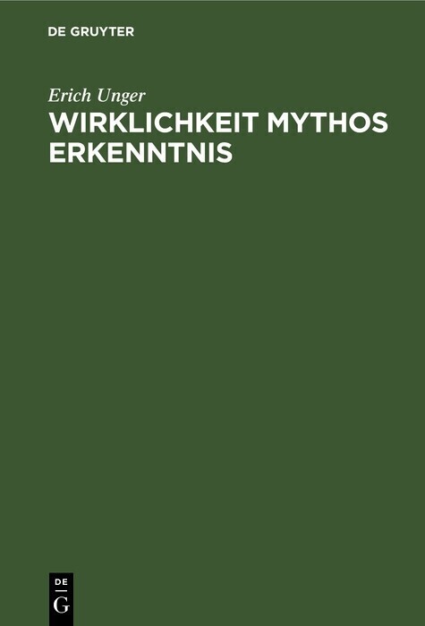 Wirklichkeit Mythos Erkenntnis main product photo