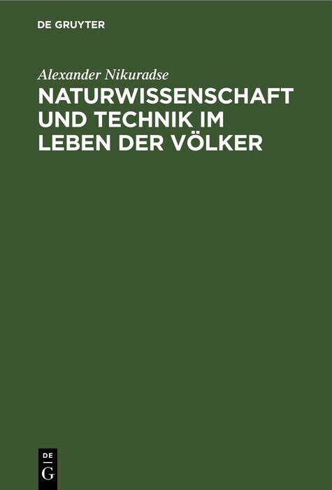Naturwissenschaft und Technik im Leben der Völker main product photo