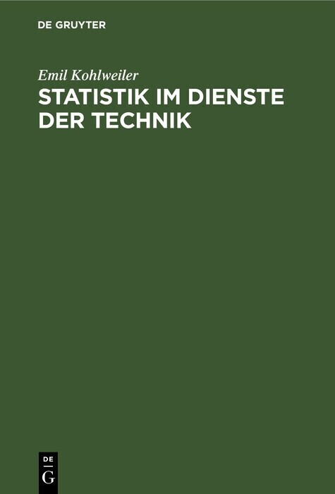 Statistik im Dienste der Technik main product photo