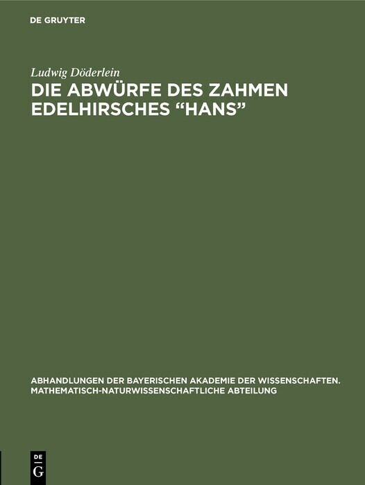 Die Abwürfe des zahmen Edelhirsches 'Hans' main product photo