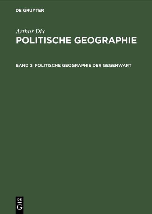 Politische Geographie der Gegenwart main product photo