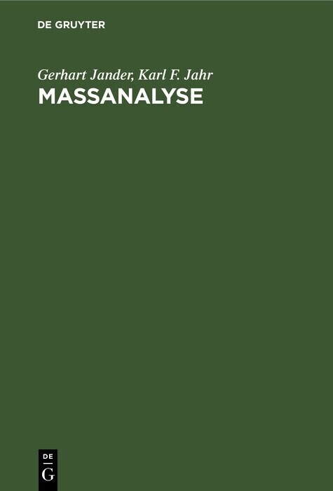 Maßanalyse main product photo