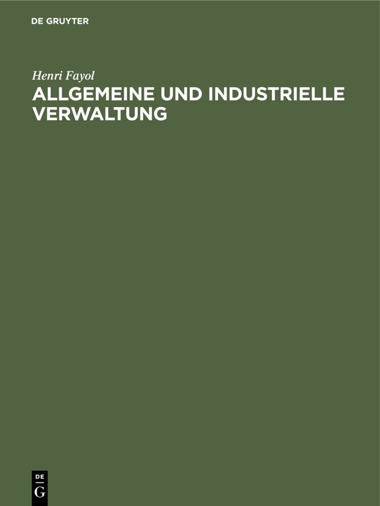 Allgemeine und industrielle Verwaltung main product photo