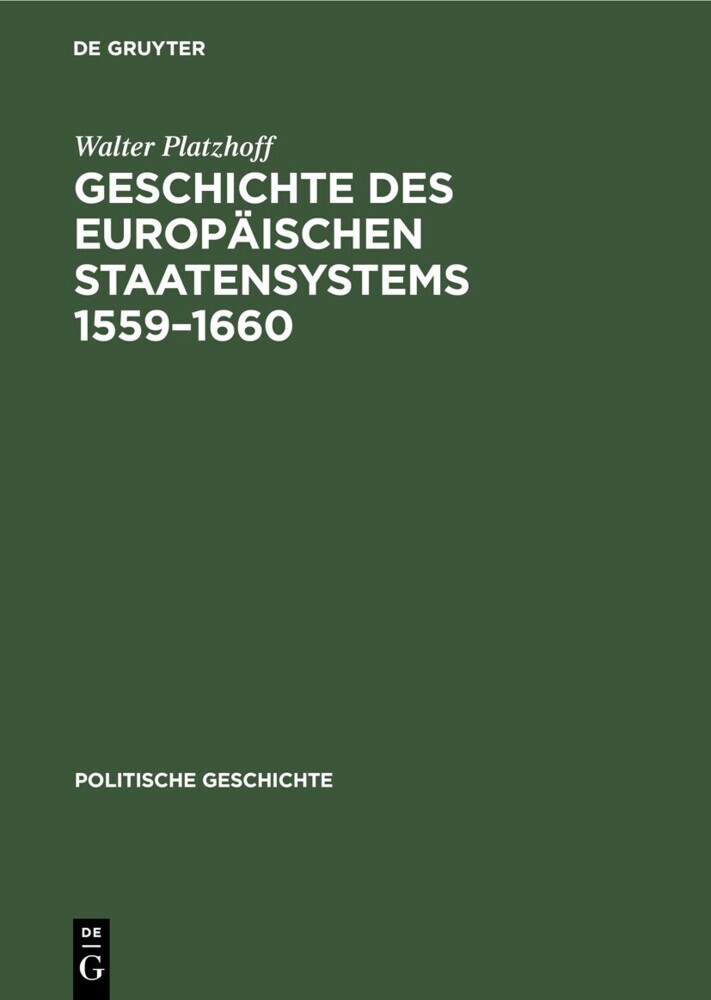Geschichte des europäischen Staatensystems 1559-1660 main product photo