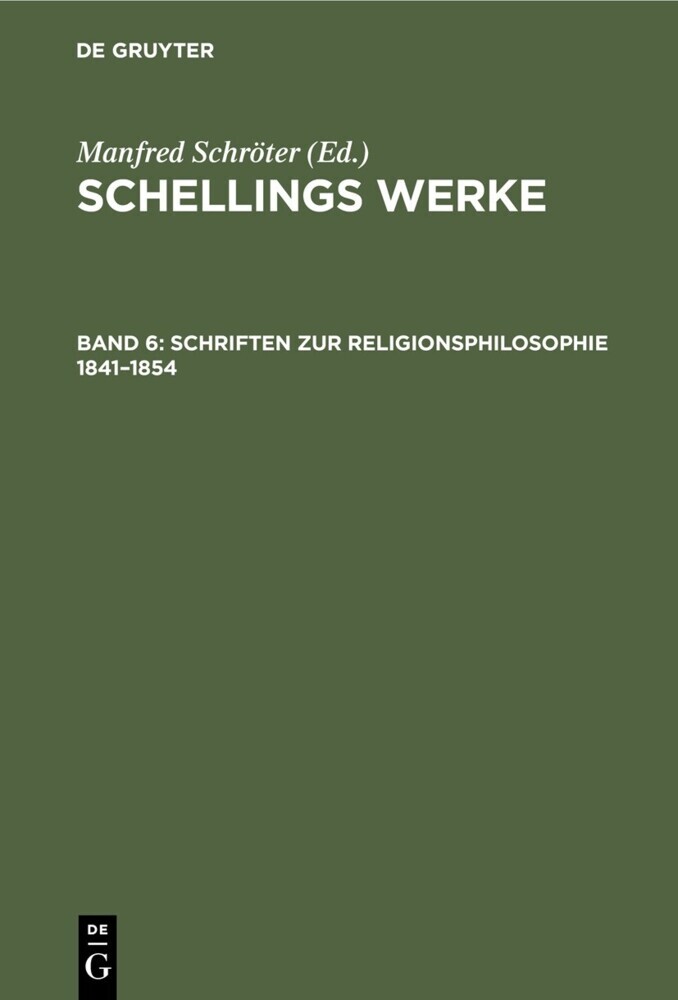 Schriften zur Religionsphilosophie 1841-1854 main product photo