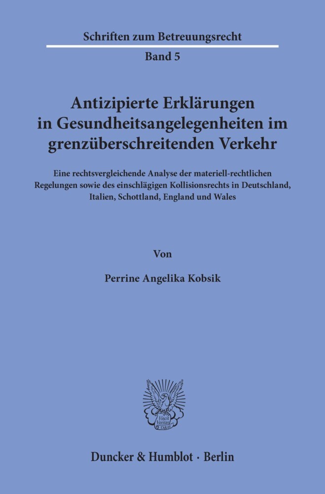 Antizipierte Erklärungen in Gesundheitsangelegenheiten im grenzüberschreitenden Verkehr. main product photo