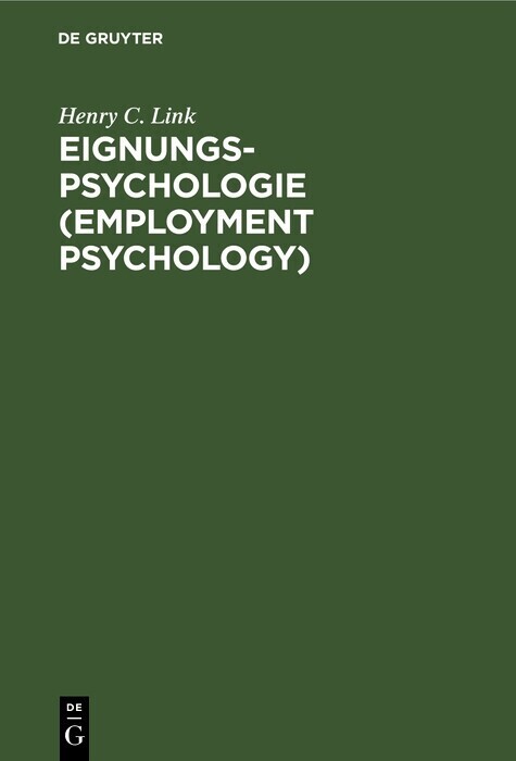 Eignungs-Psychologie (Employment Psychology) main product photo