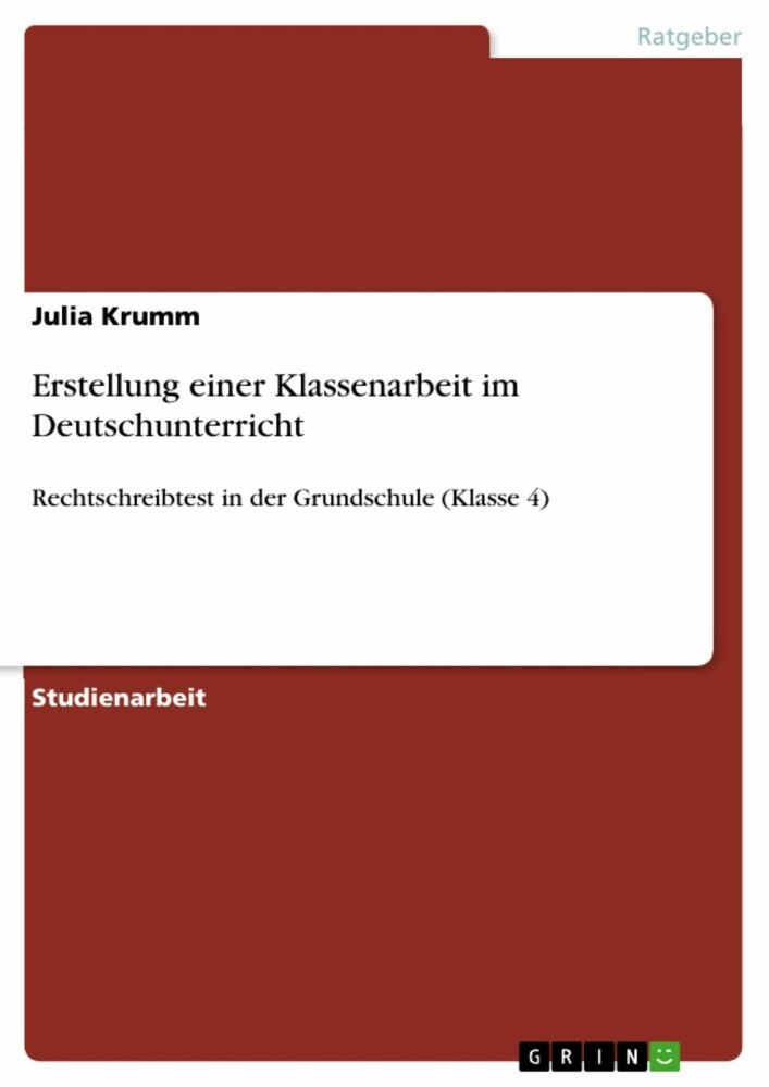 Erstellung einer Klassenarbeit im Deutschunterricht main product photo