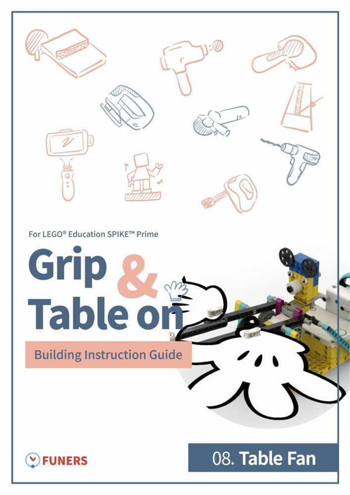 SPIKE(TM) Prime 08. Table Fan Building Instruction Guide main product photo