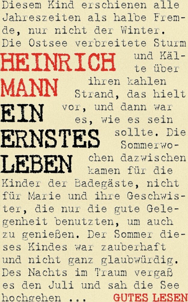 Ein ernstes Leben main product photo