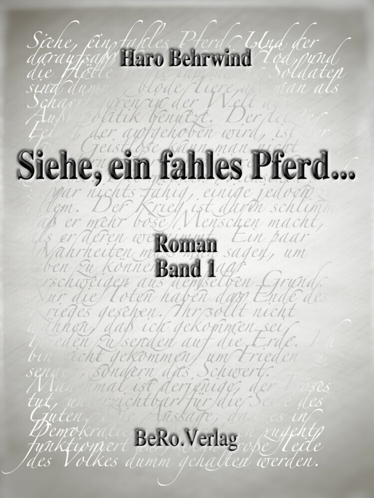 Siehe, ein fahles Pferd...: Band 1 main product photo