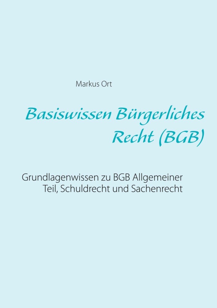 Basiswissen Bürgerliches Recht (BGB) main product photo