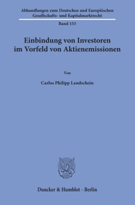 Einbindung von Investoren im Vorfeld von Aktienemissionen.