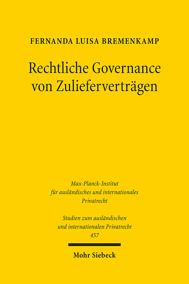 Rechtliche Governance von Zulieferverträgen main product photo