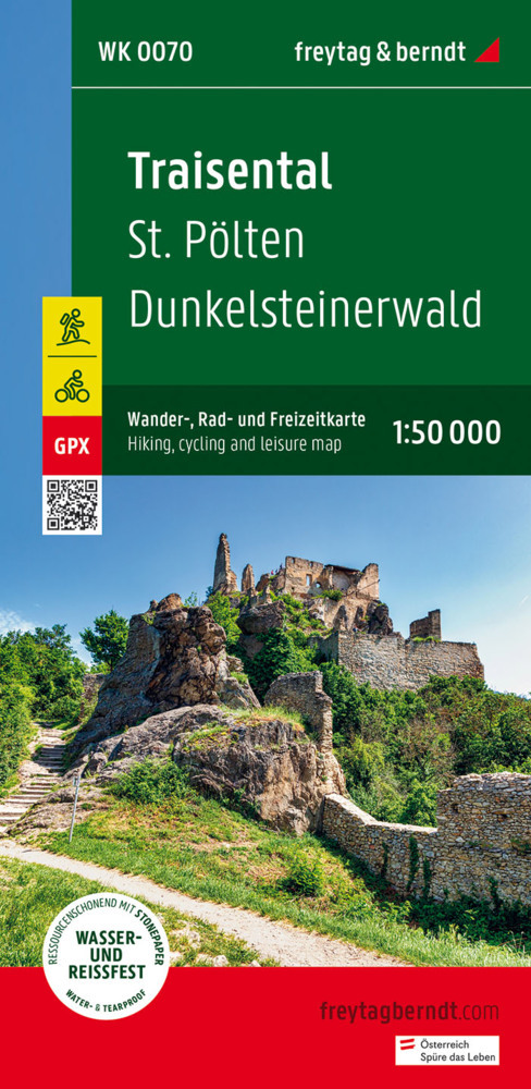 Traisental, Wander-, Rad- und Freizeitkarte 1:50.000, freytag & berndt, WK 0070 main product photo