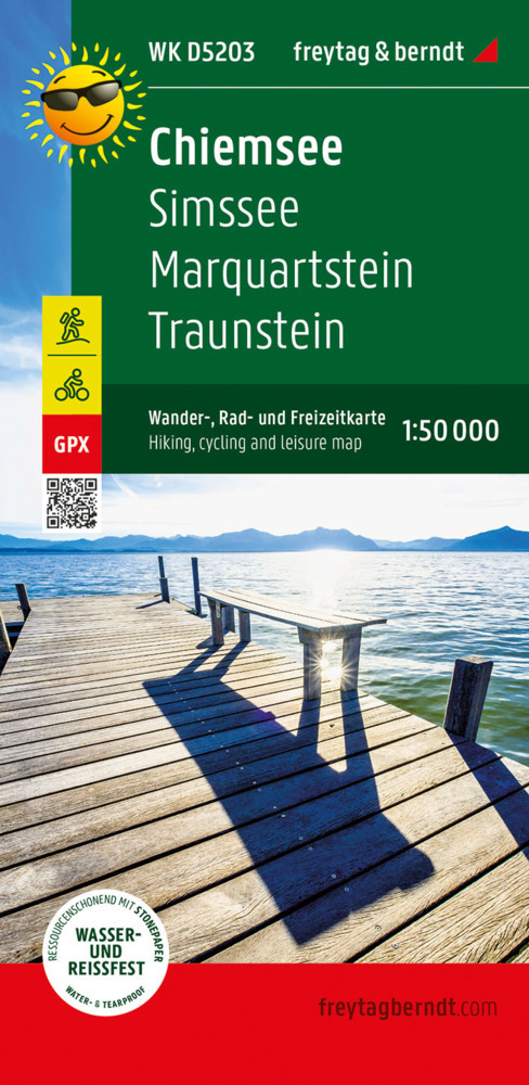 Chiemsee, Wander-, Rad- und Freizeitkarte 1:50.000, freytag & berndt, WK D5203 main product photo