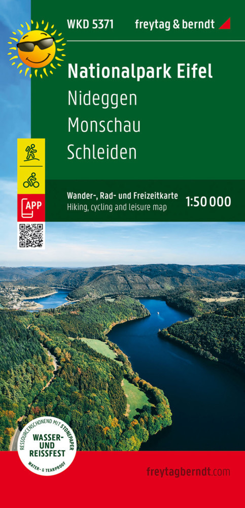 Nationalpark Eifel, Wander-, Rad- und Freizeitkarte 1:50.000, freytag & berndt, WKD 5371 main product photo