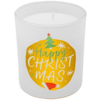 Kerze im Glas "Happy Christmas"