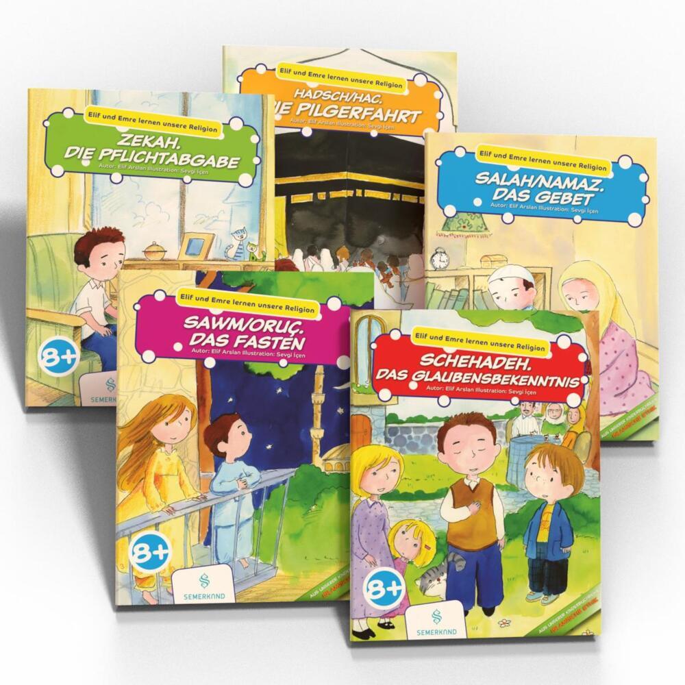 Elif und Emre lernen unsere Religion 5 Bücher Set, 5 Teile main product photo