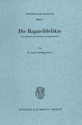Die Bagatelldelikte.