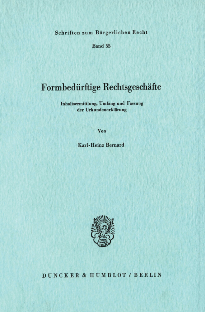 Formbedürftige Rechtsgeschäfte. main product photo