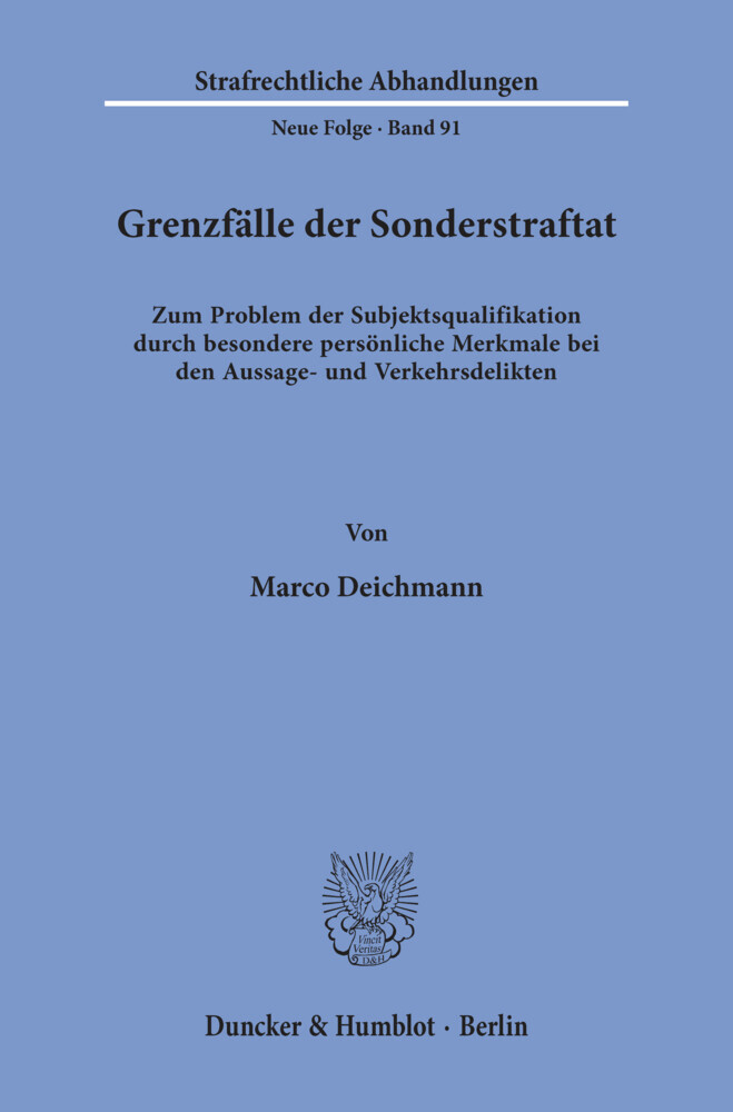 Grenzfälle der Sonderstraftat. main product photo