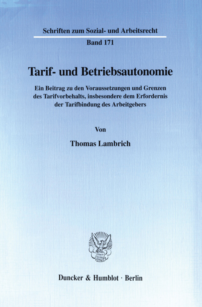 Tarif- und Betriebsautonomie. main product photo