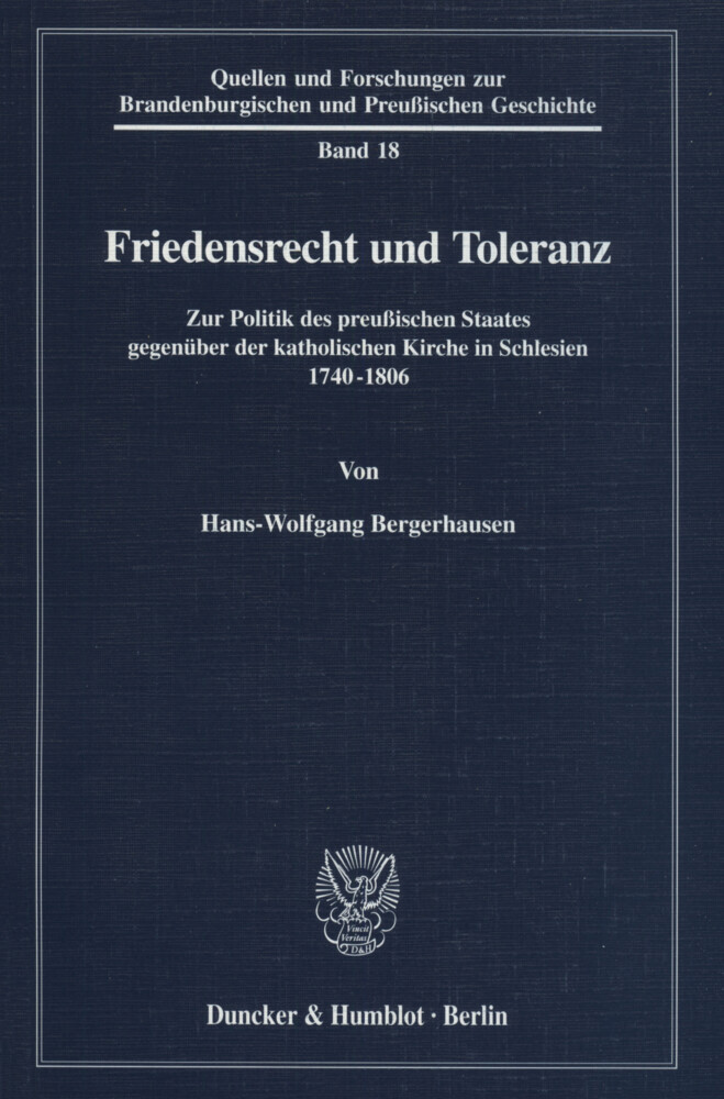 Friedensrecht und Toleranz. main product photo