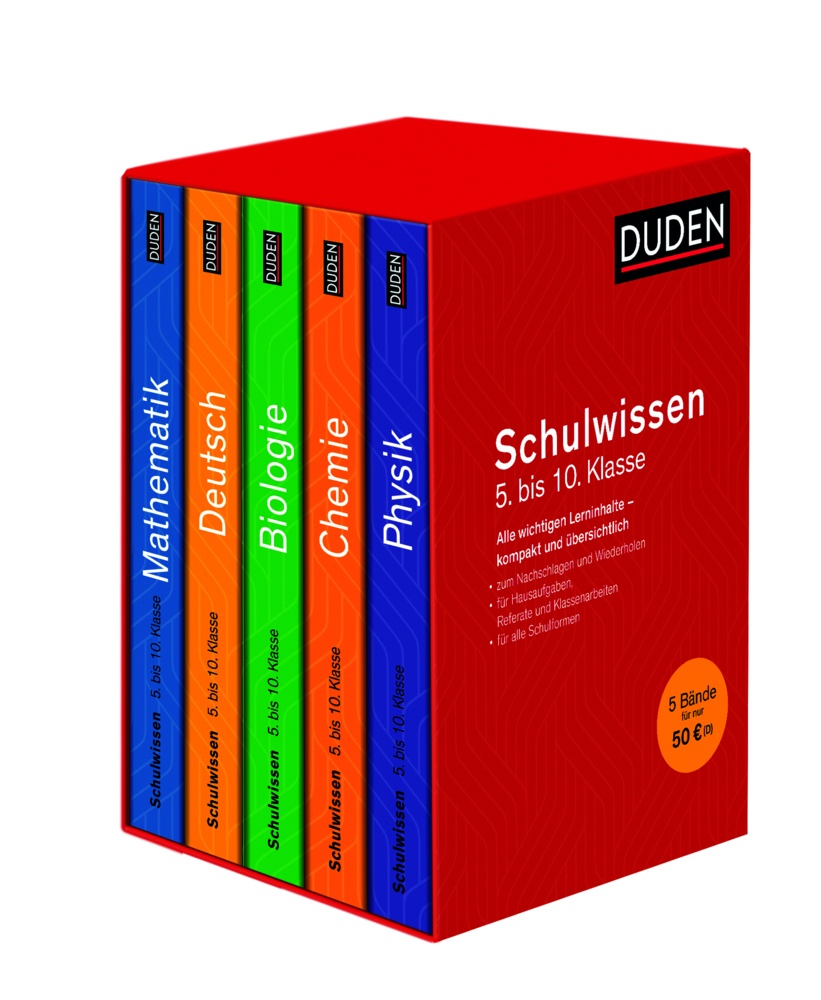 Duden Schulwissen 5. bis 10. Klasse, 5 Bde. main product photo