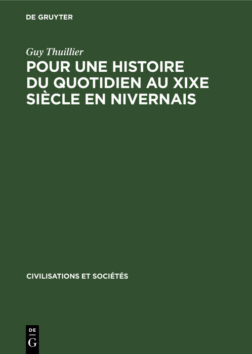 Pour une histoire du quotidien au XIXe siècle en Nivernais main product photo