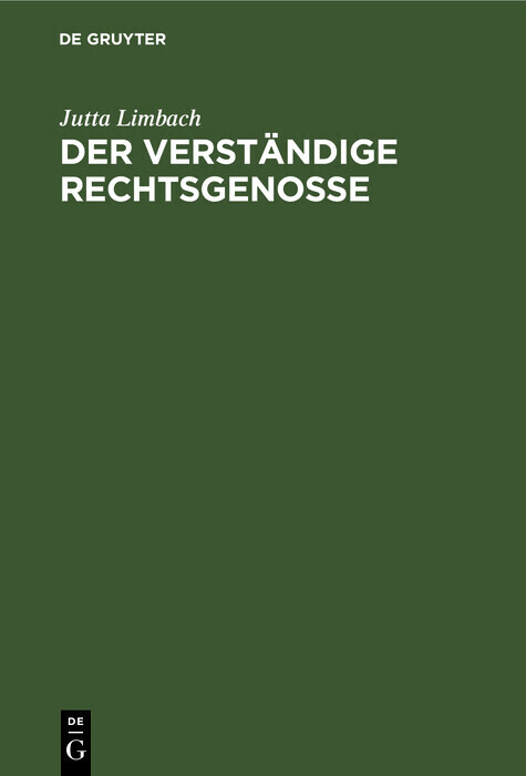 Der verständige Rechtsgenosse main product photo