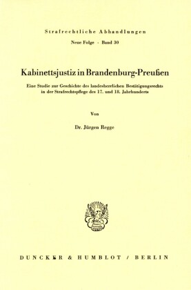 Kabinettsjustiz in Brandenburg-Preußen.
