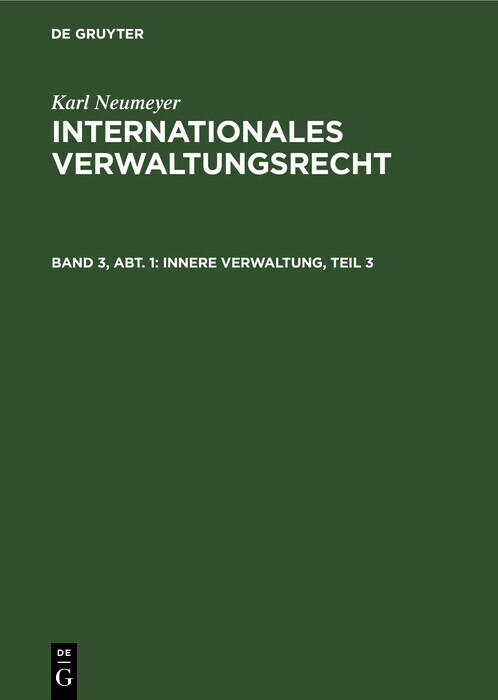 Innere Verwaltung, Teil 3 main product photo