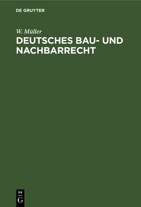 Deutsches Bau- und Nachbarrecht main product photo