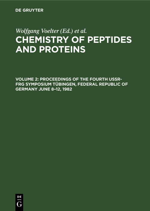 Proceedings of the Fourth USSR-FRG Symposium Tübingen, Federal Republic of Germany June 8-12, 1982 main product photo