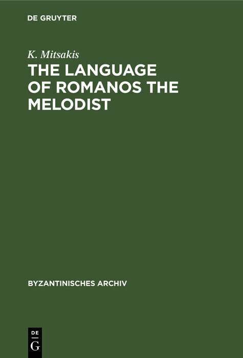 The Language of Romanos the Melodist main product photo