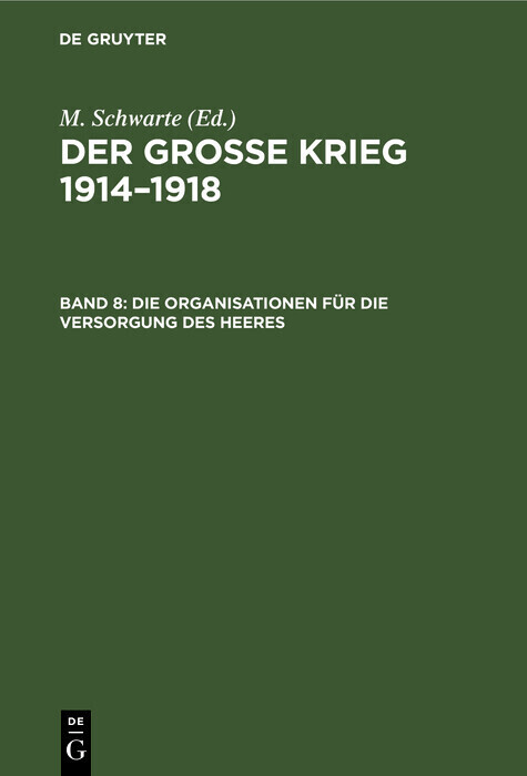 Die Organisationen für die Versorgung des Heeres main product photo