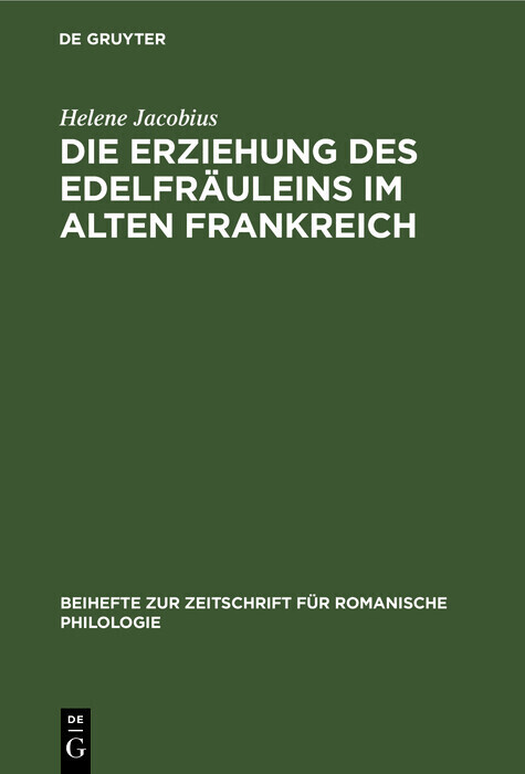 Die Erziehung des Edelfräuleins im Alten Frankreich main product photo