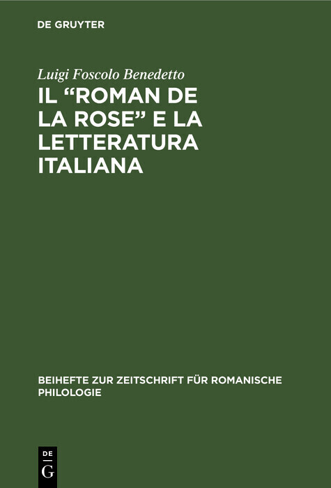 Il 'Roman de la rose' e la letteratura italiana main product photo