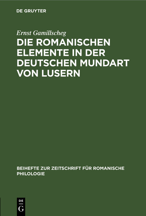 Die romanischen Elemente in der deutschen Mundart von Lusern main product photo