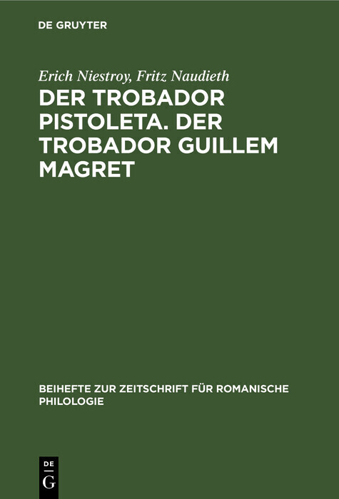 Der Trobador Pistoleta. Der Trobador Guillem Magret main product photo
