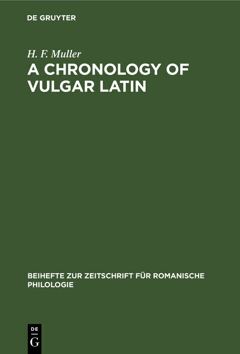A Chronology of Vulgar Latin main product photo