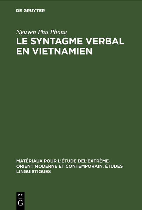 Le syntagme verbal en vietnamien main product photo