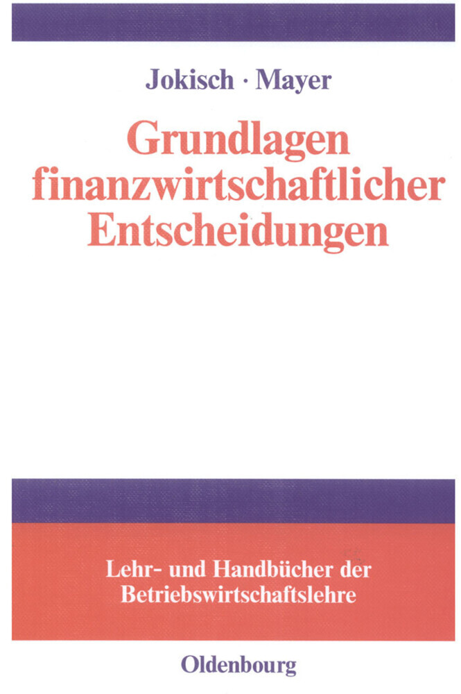 Grundlagen finanzwirtschaftlicher Entscheidungen main product photo